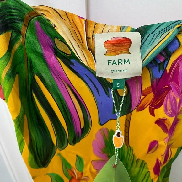 Farm Rio Colorful Tropical maxi slip dress - Picture 7 of 11